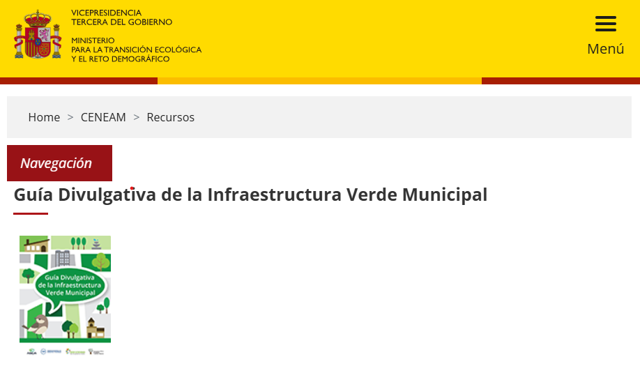 Guía Divulgativa de la Infraestructura Verde Municipal