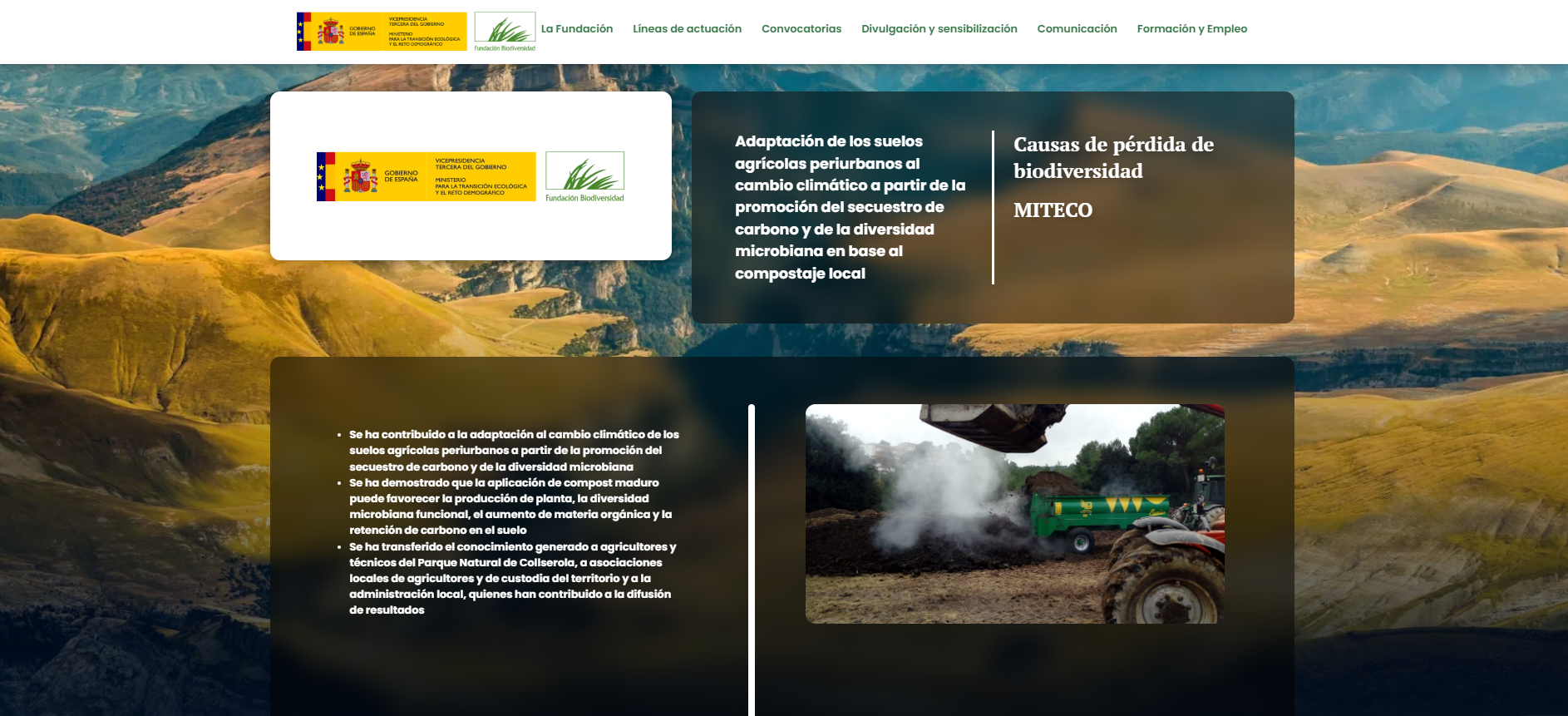 Adaptación de los sueloss agrícolas periurbanos al cambio climático a partir de la promoción del secuestro de carbono y de la diversidad microbiana en base al compostaje local