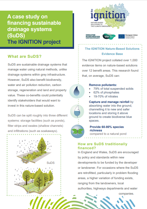 A case study on financing sustainable drainage systems (SuDS) The IGNITION project