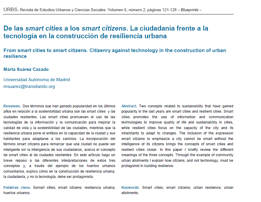 De las smart cities a los smart citizens