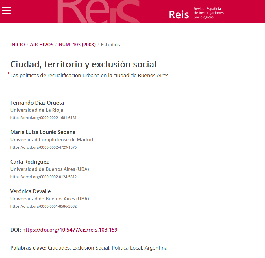 Ciudad, territorio y exclusión social. Las políticas de recualificación urbana en la ciudad de Buenos Aires