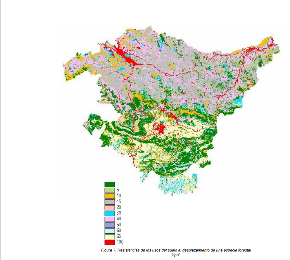 Índices de fragmentación y conectividad para el indicador de biodiversidad y paisaje de la Comunidad Autónoma del País Vasco
